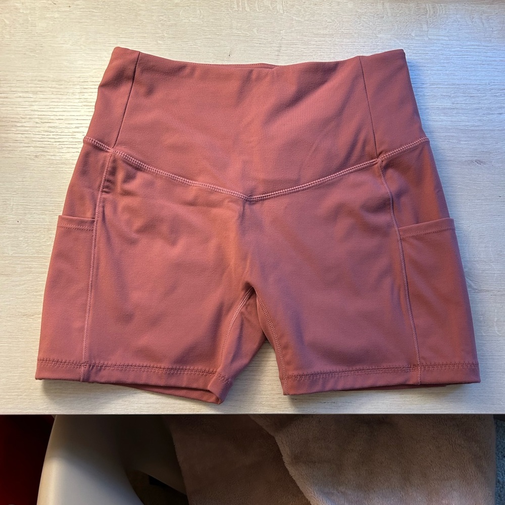 Pink biker shorts